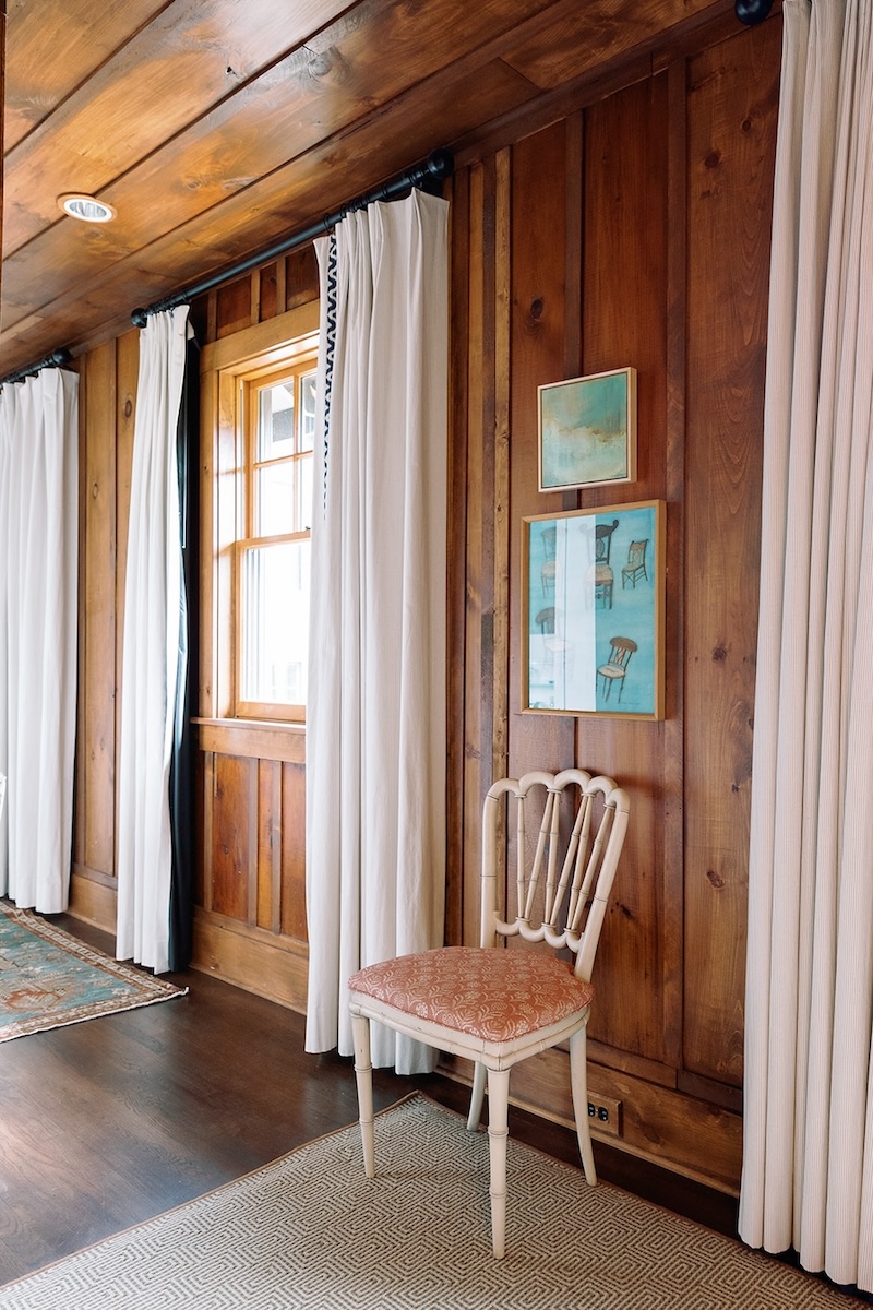 Rich wood paneled room in mountain lodge. High Hampton in North Carolina, Sarah Bradshaw Photography