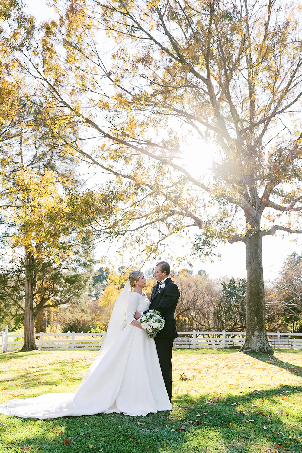 traditional wedding day portrait with sunsetting. black tie wedding attire. Classic timeless winter wedding, woodlawn manor, alexandria va. Sarah bradshaw photography