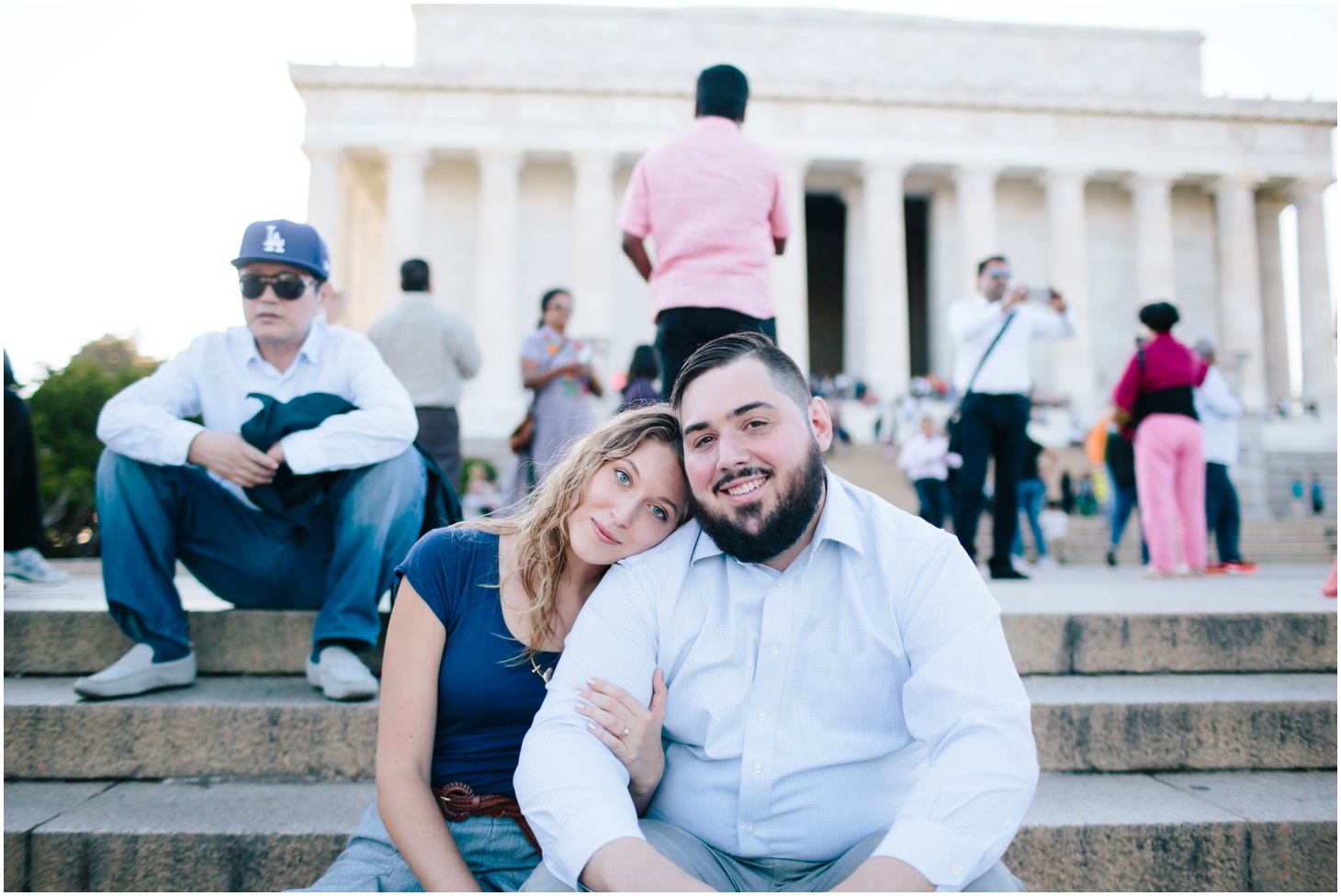 Summer Warmth Engagement at Lincoln Memorial & Eastern Market by Sarah Bradshaw Photography