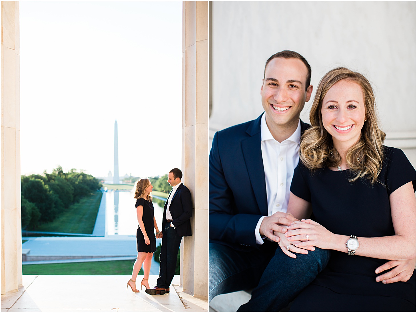 2017 Best of Engagements by Sarah Bradshaw | DC Engagement Sunrise at the Lincoln