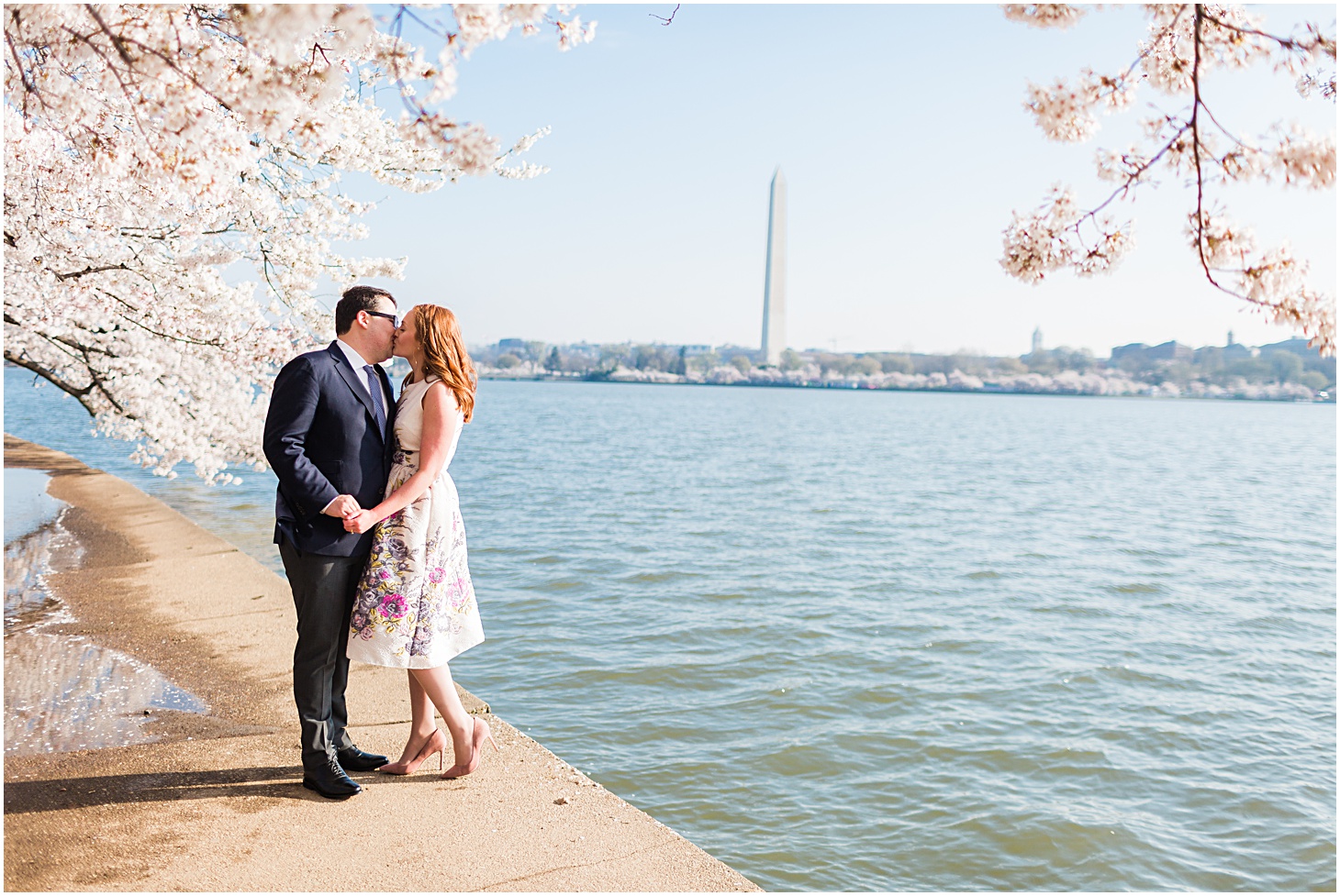 Cherry Blossom Engagement Session at Tidal Basin