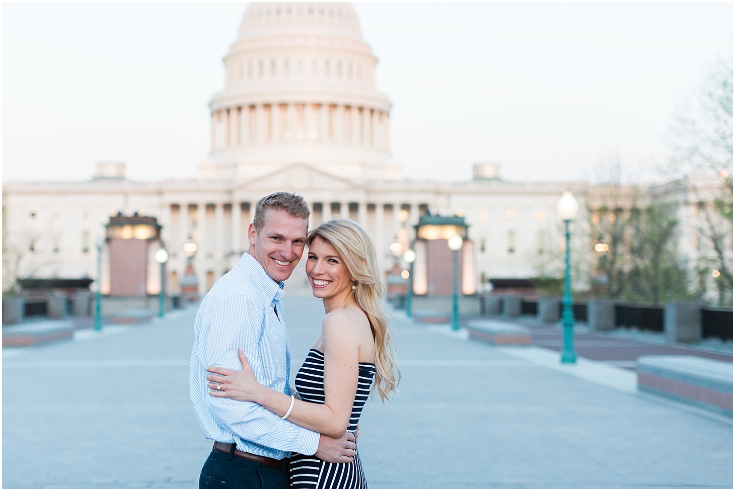 Engagement Portrait on Capitol Hill in Washington DC | Sarah Bradshaw Photography