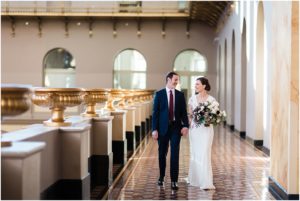 Wedding Portraits at Holy Rosary Church | Burgundy and Blush DC Wedding at District Winery | Sarah Bradshaw Photography