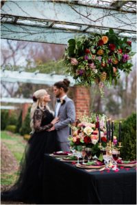 Black and Red Gothic-Inspired Wedding Editorial | Sarah Bradshaw Photography