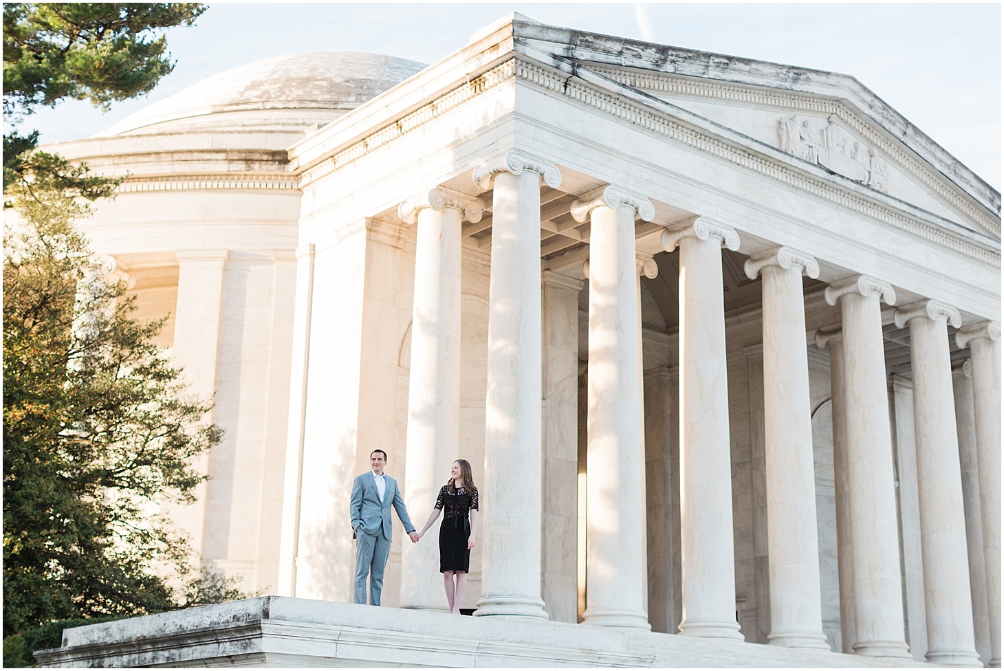 Engagement Portraits at the Jefferson Memorial | Jefferson Memorial and Georgetown Sunrise Engagement Session | Sarah Bradshaw Photography