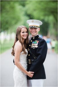 Spring Wedding Portraits on National Mall, Intimate Military Wedding at DC War Memorial, Sarah Bradshaw Photography, DC Wedding Photographer