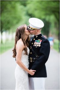 Spring Wedding Portraits on National Mall, Intimate Military Wedding at DC War Memorial, Sarah Bradshaw Photography, DC Wedding Photographer