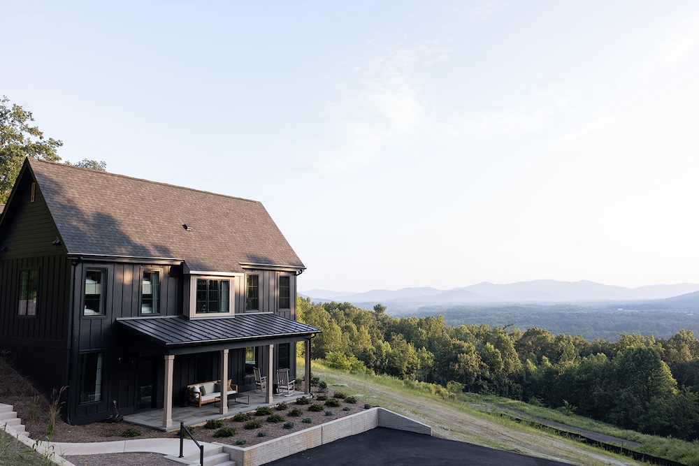 incredible mountain view at luxe rental property in virginia. afton house. sarah bradshaw photography